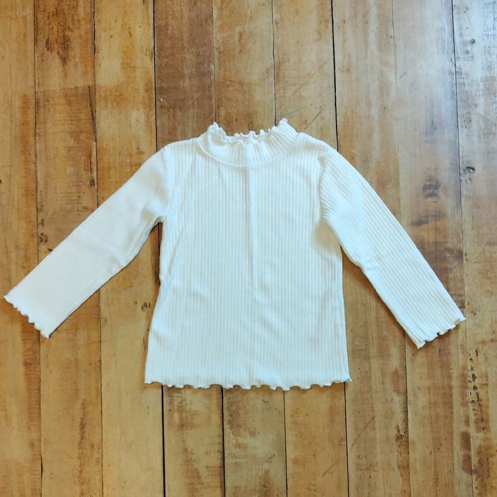 Garanimals Long Sleeve Shirt 2T Ribbed Lettuce Hem Cotton